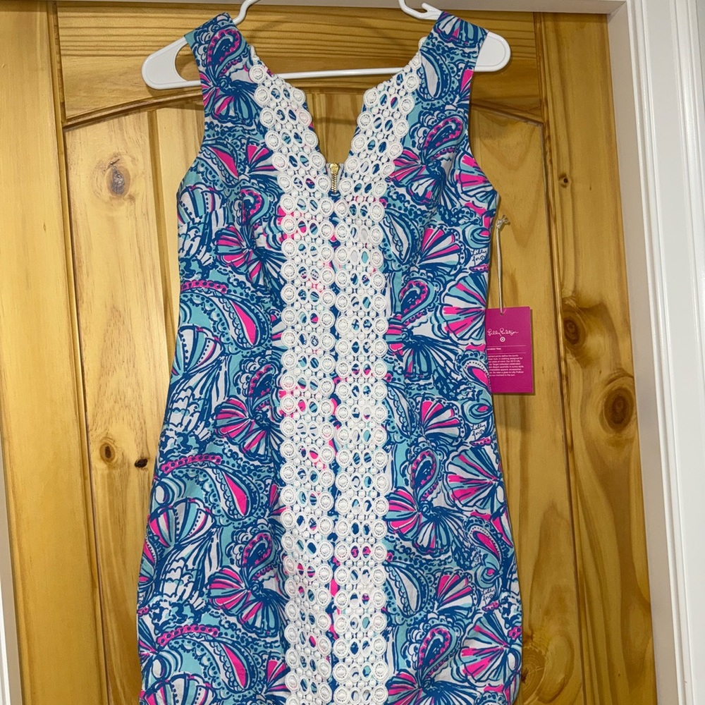 Lilly Pulitzer Blue and Pink Patterned Dress